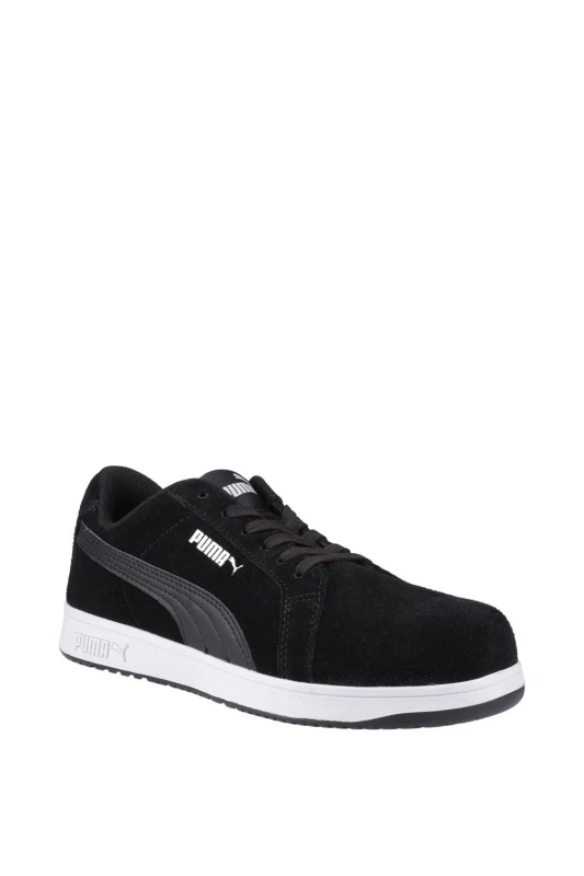 Image of Puma Safety Mens Iconic Low Safety Shoes in Black Size: 9 Black Male 9