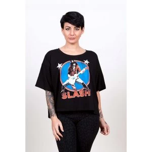 image of Slash - Stars Womens Large T-Shirt - Black