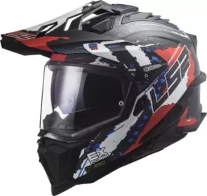 Image of LS2 MX701 Explorer C Extend Carbon Motocross Helmet, black-red, Size L, black-red, Size L