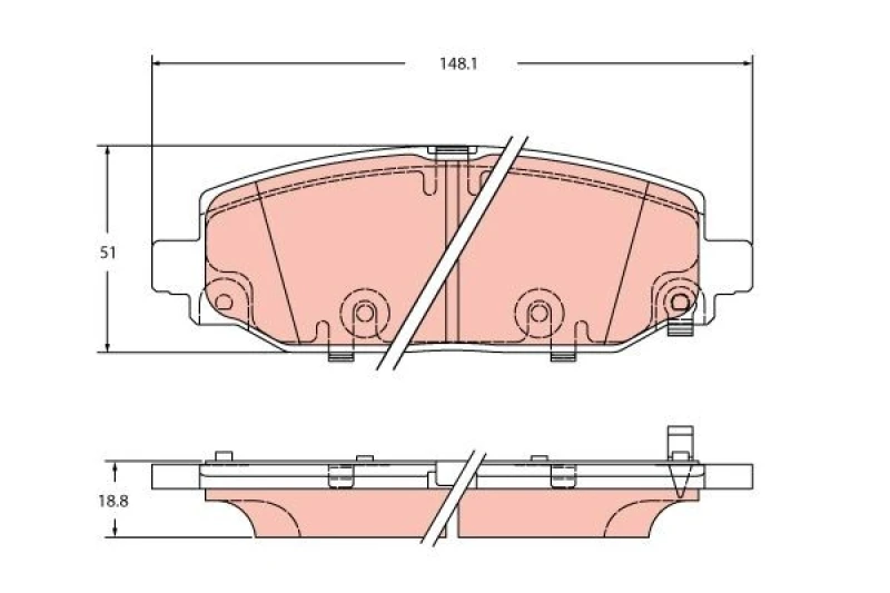 Image of Brake pad set TRW GDB2360