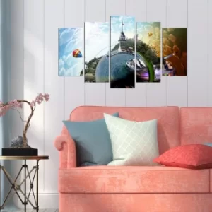 Image of 5MX-35 Multicolor Decorative MDF Painting (5 Pieces)