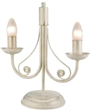 Image of Donato Table Lamp With Fabric Shades, White, 2x E14