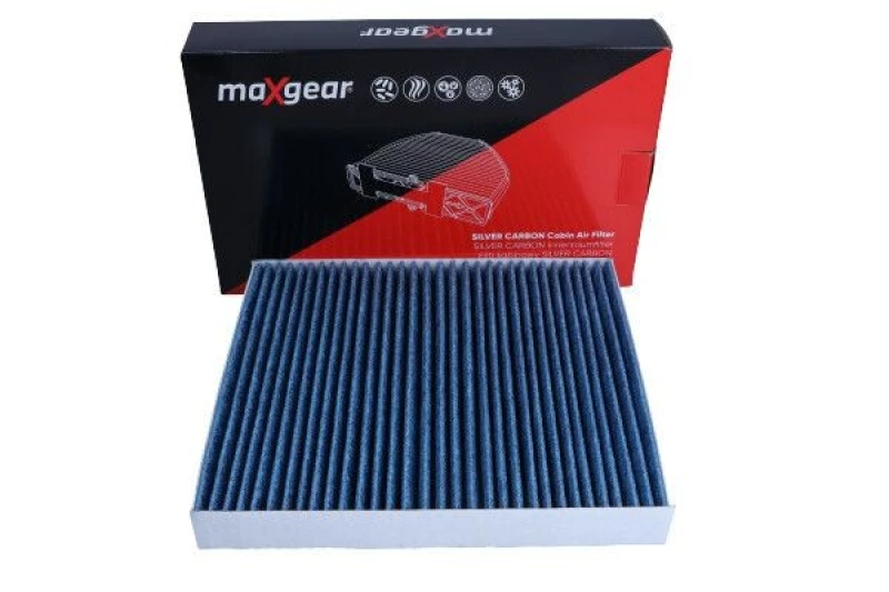Image of MAXGEAR 26-1911 Pollen filter SILVER CARBON with anti-allergic effect Filter,interior air (424)