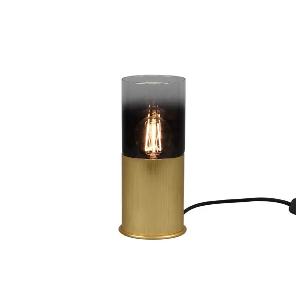 image of Robin Modern Cylindrical Table Lamp Brass Matt