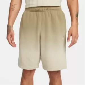 Image of Nike Club+ Mens French Terry Dip Dyed Shorts - Green