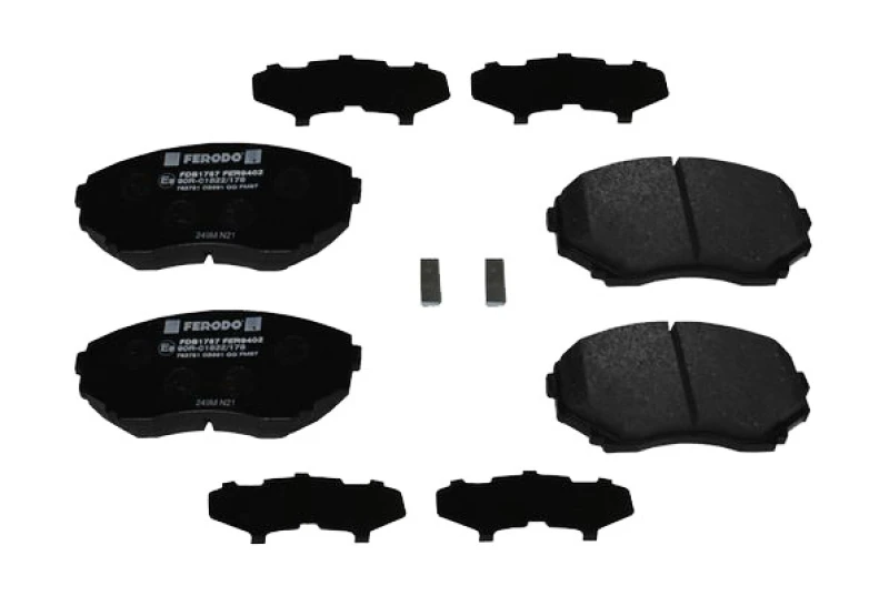 Image of FERODO FDB1757 Brake pad set with acoustic wear warning, without accessories Brake Pad Set,disc brake (402)