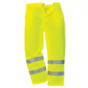 image of Yoko Unisex Work Hi-Vis Trousers (36/R UK) (Yellow)