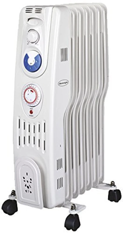 Image of Silent Night 1.5kw 7 Fin S Type Oil Filled Radiator with Timer 38330