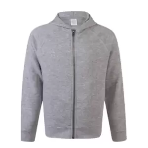 Image of SF Minni Childrens/Kids Zip Hooded Sweatshirt (11-12 Years) (Heather Grey)