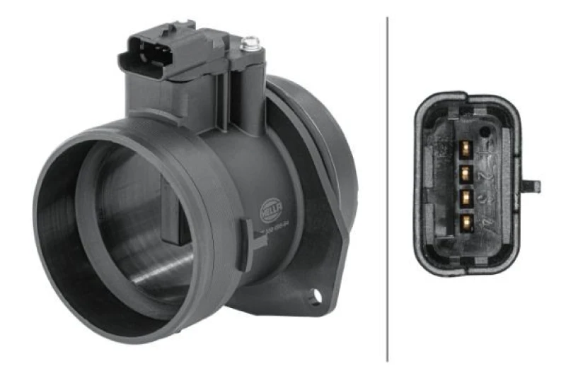 Image of HELLA Mass air flow sensor HELLA 8ET 358 095-641