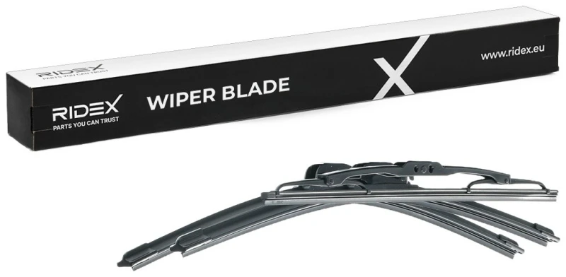 Image of RIDEX 298W17047 Wiper blade 500mm, Front and Rear, Standard, Hook fixing Wiper Blade (298)