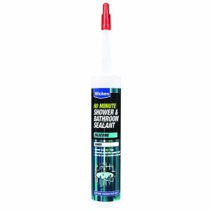 image of Wickes 60 Minute Shower and Bathroom Sealant - White 310ml