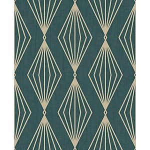 Image of Boutique Marquise Geometric Wallpaper Emerald