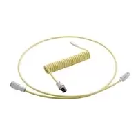 Image of CableMod Pro Coiled Keyboard Cable USB A to USB Type C 150cm - Lemon Ice