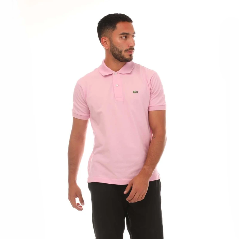Image of Lacoste Pink Original L.12.12 Petit Pique Cotton Polo Shirt Pink Male S 210475UK