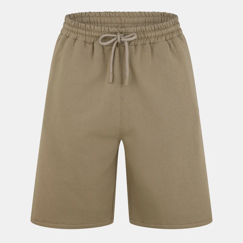 Image of Off White Mens Fleece Relaxed Fit Jogger Shorts Beige/Black male M