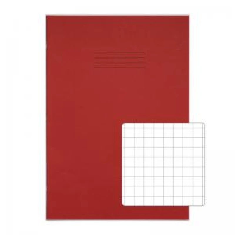 Image of RHINO 13 x 9 A4 Oversized Exercise Book 80 Pages 40 Leaf Red 10mm VTSRVDU0803018