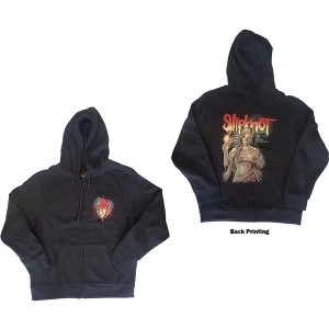 image of Slipknot - Burn Me Away Unisex Large Hoodie - Grey