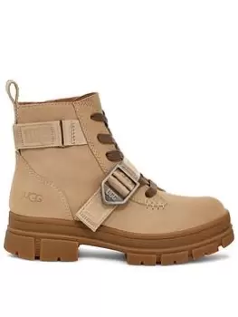 Image of UGG Ashton Lace Up Ankle Boots - Mustard Seed, Beige, Size 3, Women