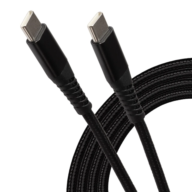 Image of Praktica USB-C to USB-C Braided Camera Charging Cable - Black. 2m