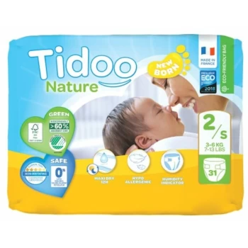 image of Nappies - Size 2/S (3 - 6kg) - 31s - 93761 - Tidoo