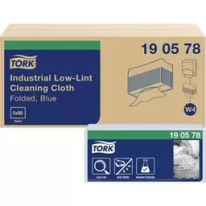 image of TORK Low-lint industrial cleaning cloths blue W4 190578