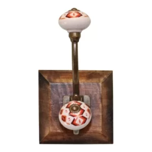 image of Double Kasbah Design Hook On Wooden Base