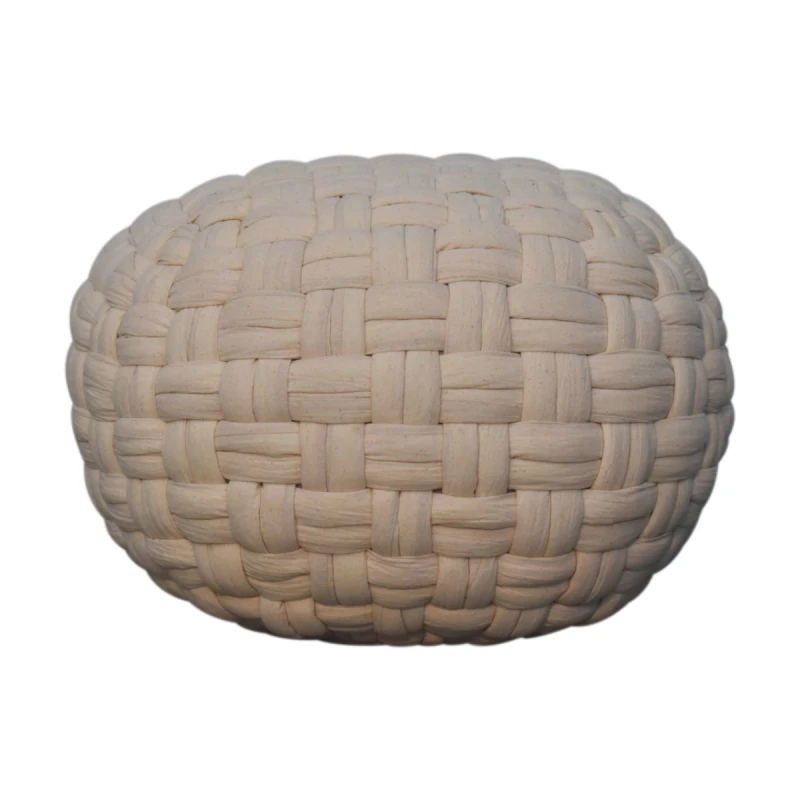 Image of Artisan Furniture Artisan Furniture White Tube Pouffe