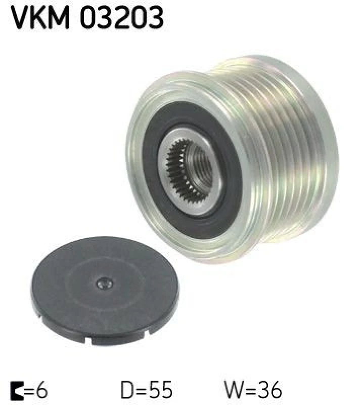 Image of SKF Alternator clutch pulley SKF VKM 03203