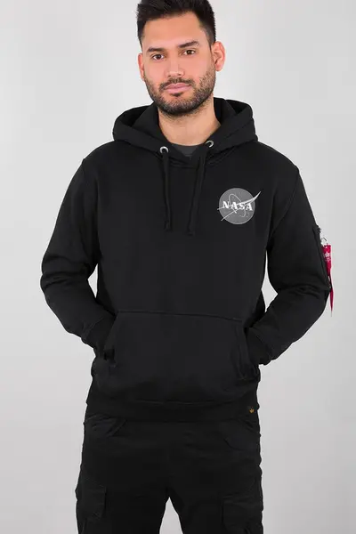 image of Alpha Industries Space Shuttle Hoodie, black, Size M