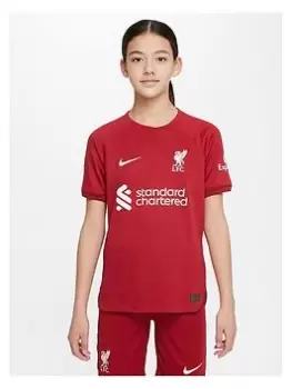 Image of Nike Liverpool Fc Junior Home 22/23 Short Sleeved Shirt, Red, Size L (12-13 Years)
