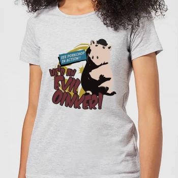 Image of Toy Story Evil Oinker Womens T-Shirt - Grey - 5XL