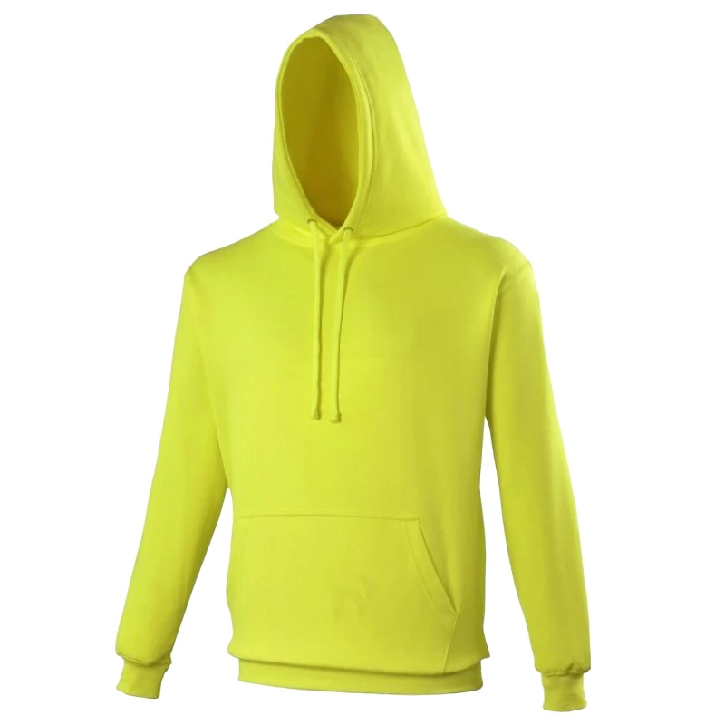 Image of AWDis AWDis Men Electric Hooded Sweatshirt Hoodie in Yellow Size: Small Yellow S Male 5055747784510