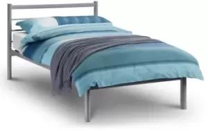 Image of Julian Bowen Alpen 4ft Small Double Silver Metal Bed Frame