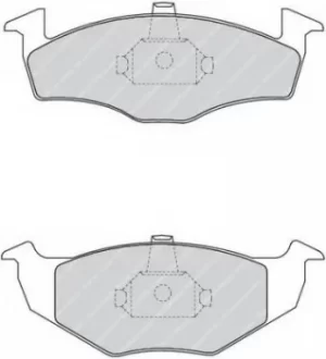 Image of Ferodo FDB1101 Brake Pad Set Front Axle Premier Car