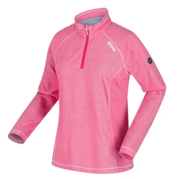 Image of Regatta Womens Montes Half Zip Fleece - RethnkPk/Wht