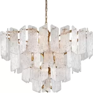 image of Hudson Valley Piemonte 12 Light Chandelier Gold Leaf