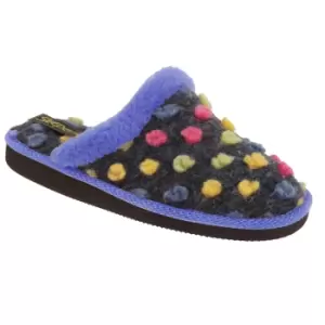 Image of Sleepers Womens/Ladies Donna Mule Slippers (3 UK) (Blue/Multi)