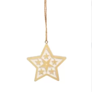 Image of Starry Star Wooden Hanging Decoration