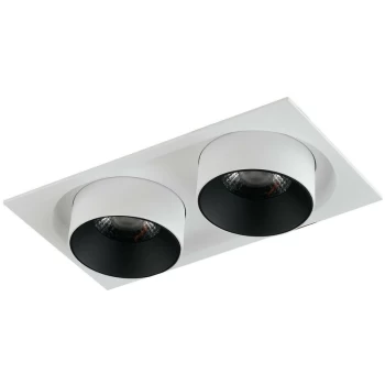 Image of Fan Europe Lighting - Fan Europe Outsider - Integrated LED Adjustable Twin Recessed downlight, White, 3000K