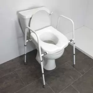 image of NRS Healthcare Mowbray Lite Toilet Frame & Seat - Width Adjustable - Flat-Pack