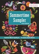 Image of summertime sampler colorful wool appliqu sunny quilt blocks