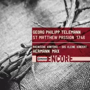 Image of Georg Philipp Telemann St Matthew Passion 1746 by Georg Philipp Telemann CD Album