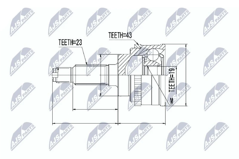 Image of NTY CV joint kit NTY NPZ-SU-001