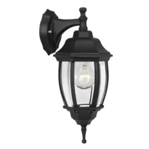 Image of Lucide Tireno Classic Down Wall Lantern Light Outdoor 1xE27 IP44 Black