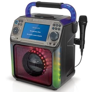 image of Singing Machine Groove XL - Disco light CDG Karaoke System with Bluetooth and Voice Changer effects - Black