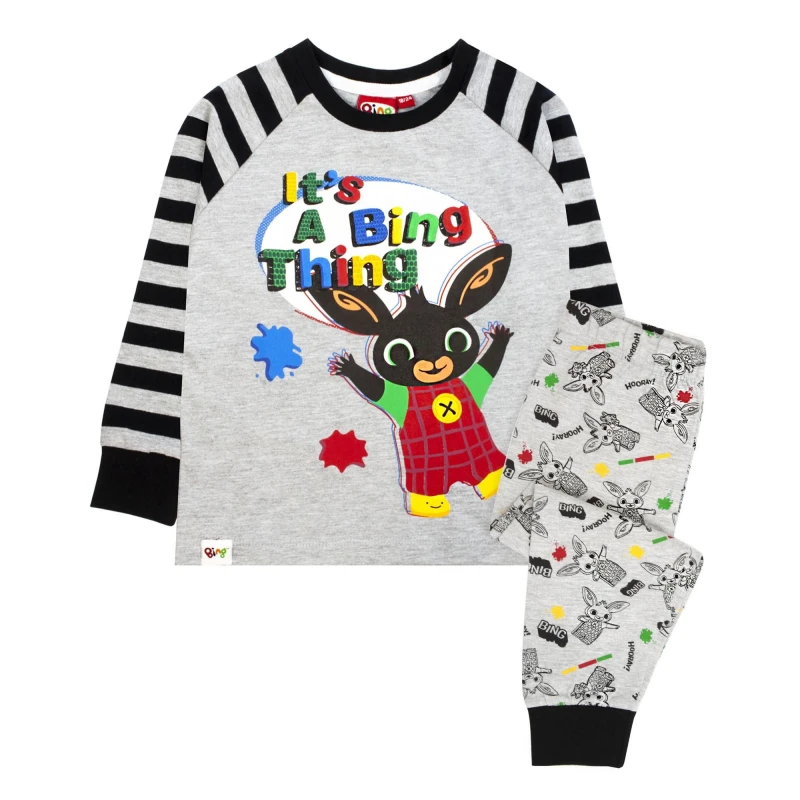 Image of Bing Bunny Long Sleeve Long Leg Pyjama Set Grey male
