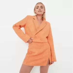 image of Missguided CROP BLAZER - Orange