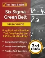 Image of six sigma green belt study guide prep book with practice test questions for