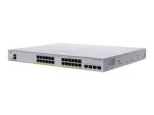 image of Cisco CBS250-24FP-4X-EU Network Switch Managed L2/L3 Gigabit Ethernet (10/100/1000) Silver (CBS250-24FP-4X-EU)